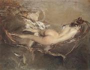 Giovanni Boldini A Reclining Nude on a Day-bed oil painting